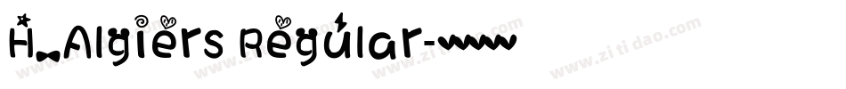 H_Algiers Regular字体转换